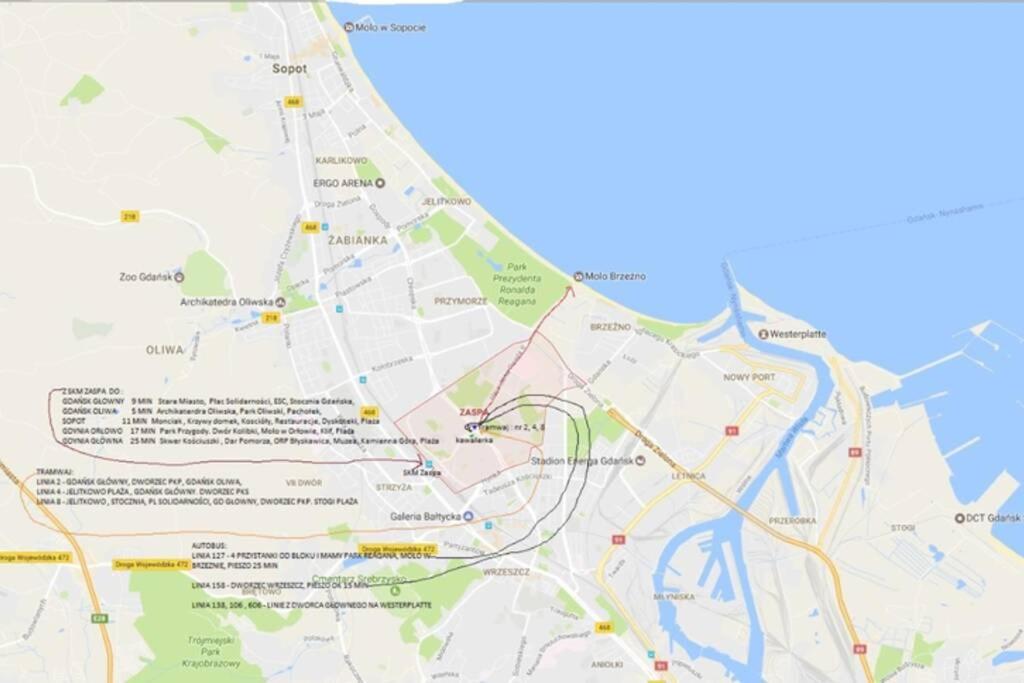 Kawalerka Gdansk Zaspa Bagian luar foto